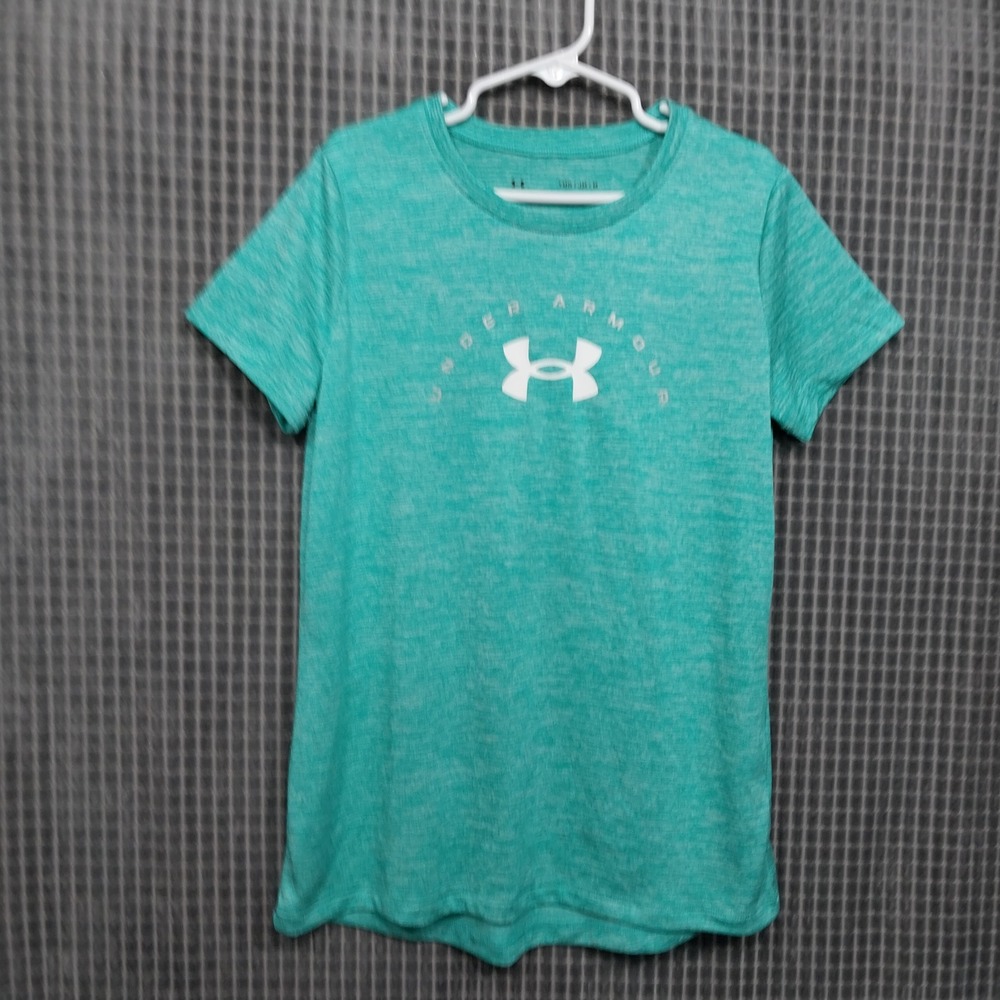 Under Armour Kids T-Shirt Short Sleeve Loose Fit Space Dye YMD Teal